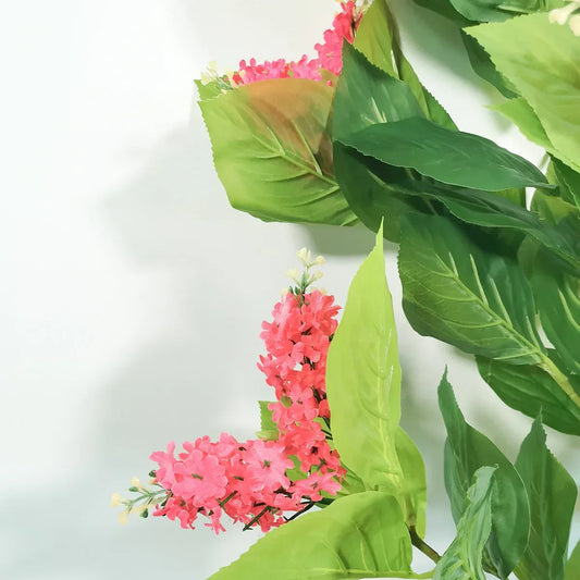 Floare artificiala, Guzmania fara ghiveci, Naimeed D5628, 90x60 cm, Roz - 221.ro