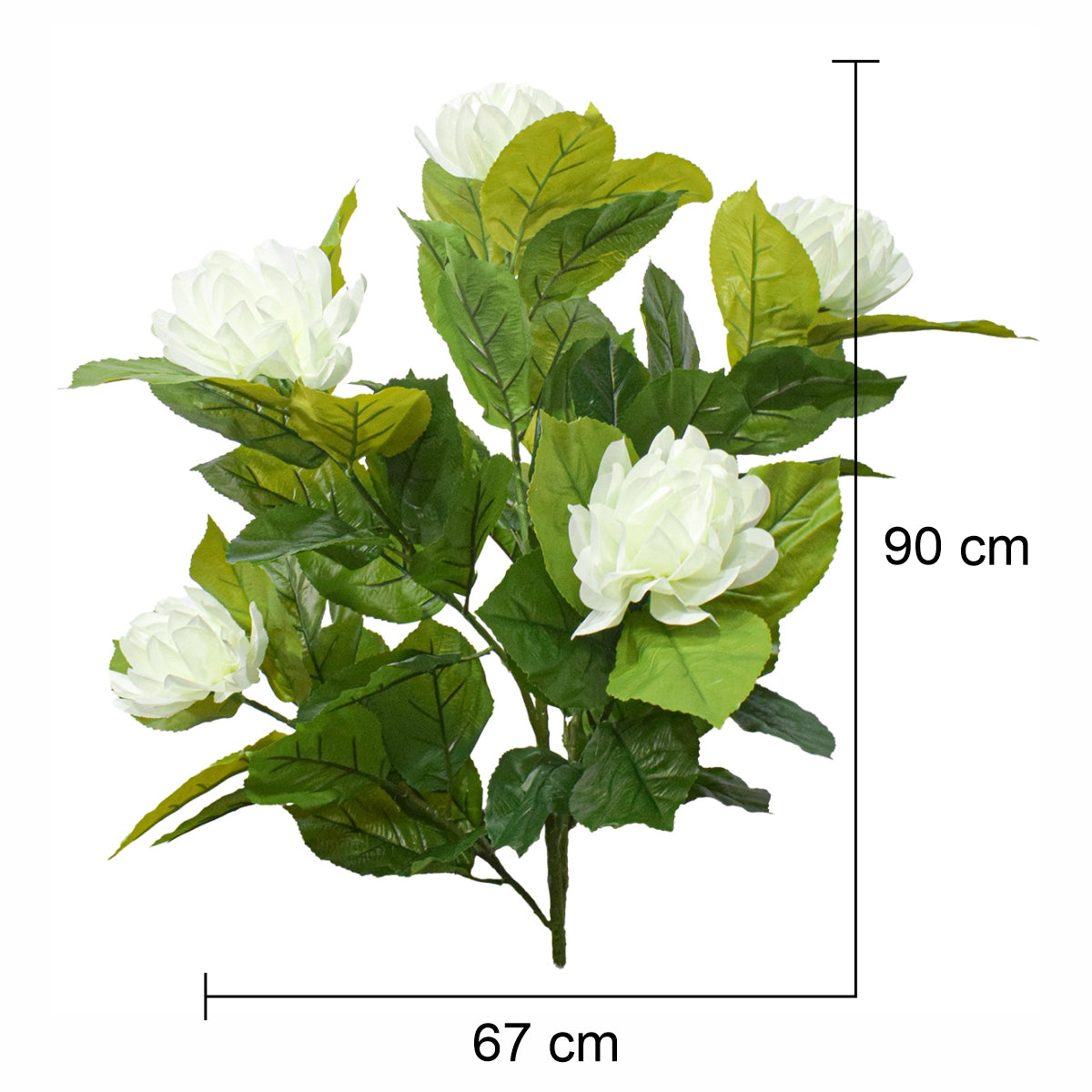 Floare artificiala fara ghiveci, Naimeed D5630, 90x67 cm, Alb