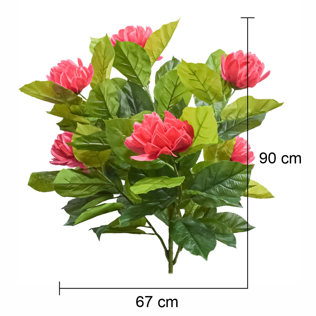 Floare artificiala fara ghiveci, Naimeed D5630, 90x67 cm, Rosu