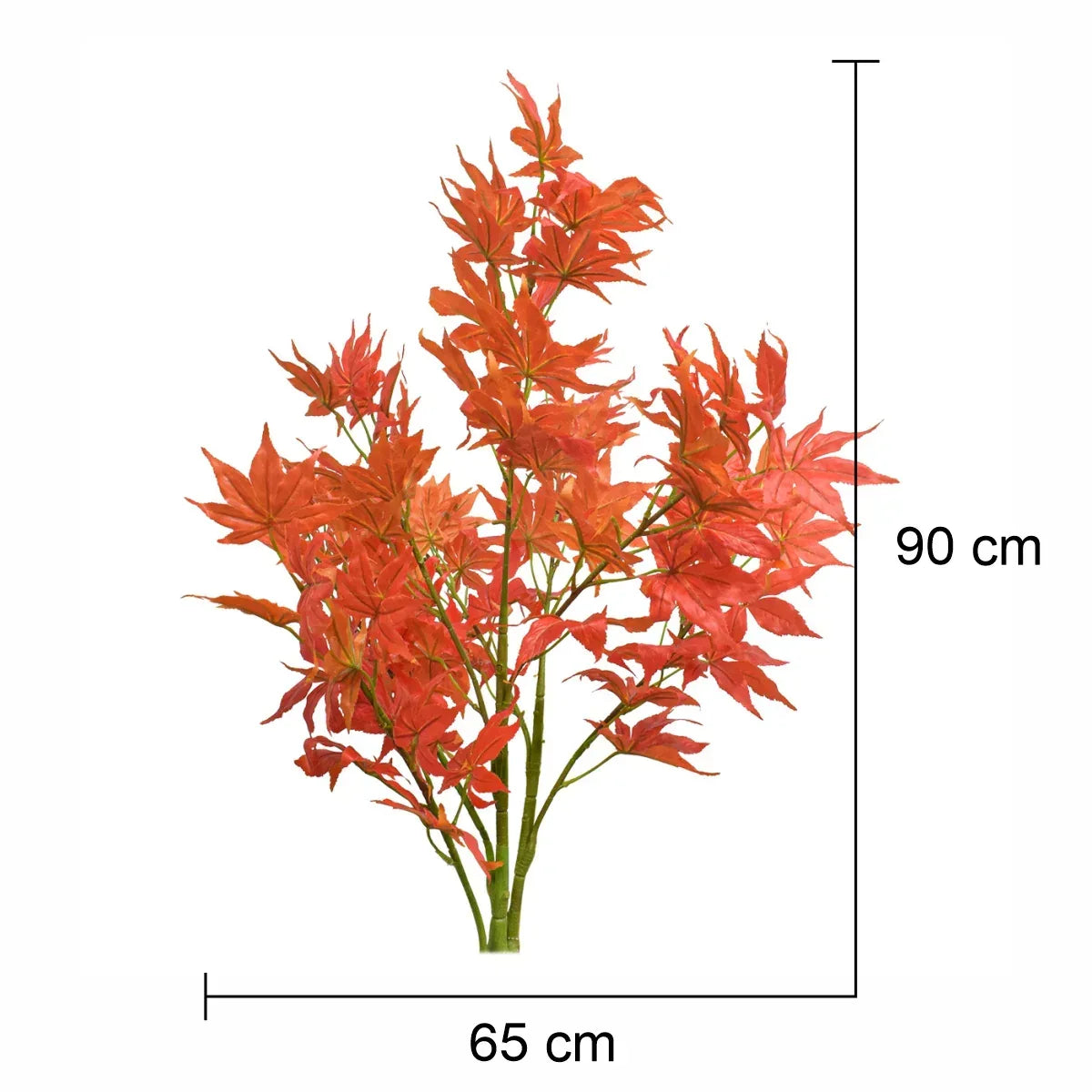 Copacel decorativ cu frunze, Naimeed D5633, 90x65 cm, Portocaliu - 221.ro