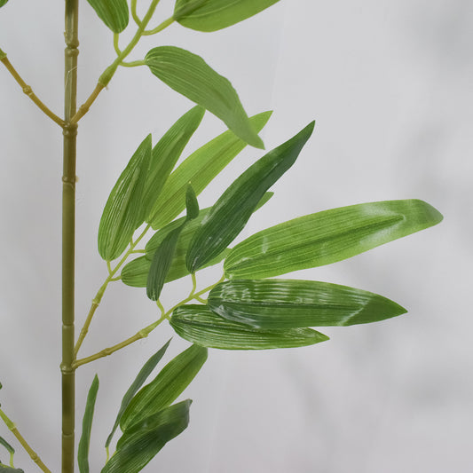 Crenguta decorativa cu frunze, bambus, Naimeed D5638, 248x30 cm, Verde