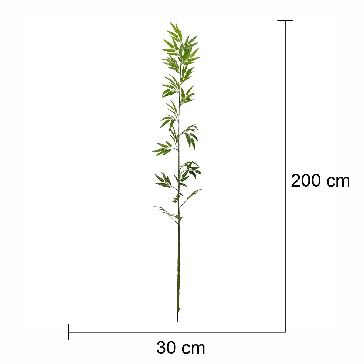 Crenguta decorativa cu frunze,bambus , Naimeed D5637, 200x30 cm, Verde - 221.ro