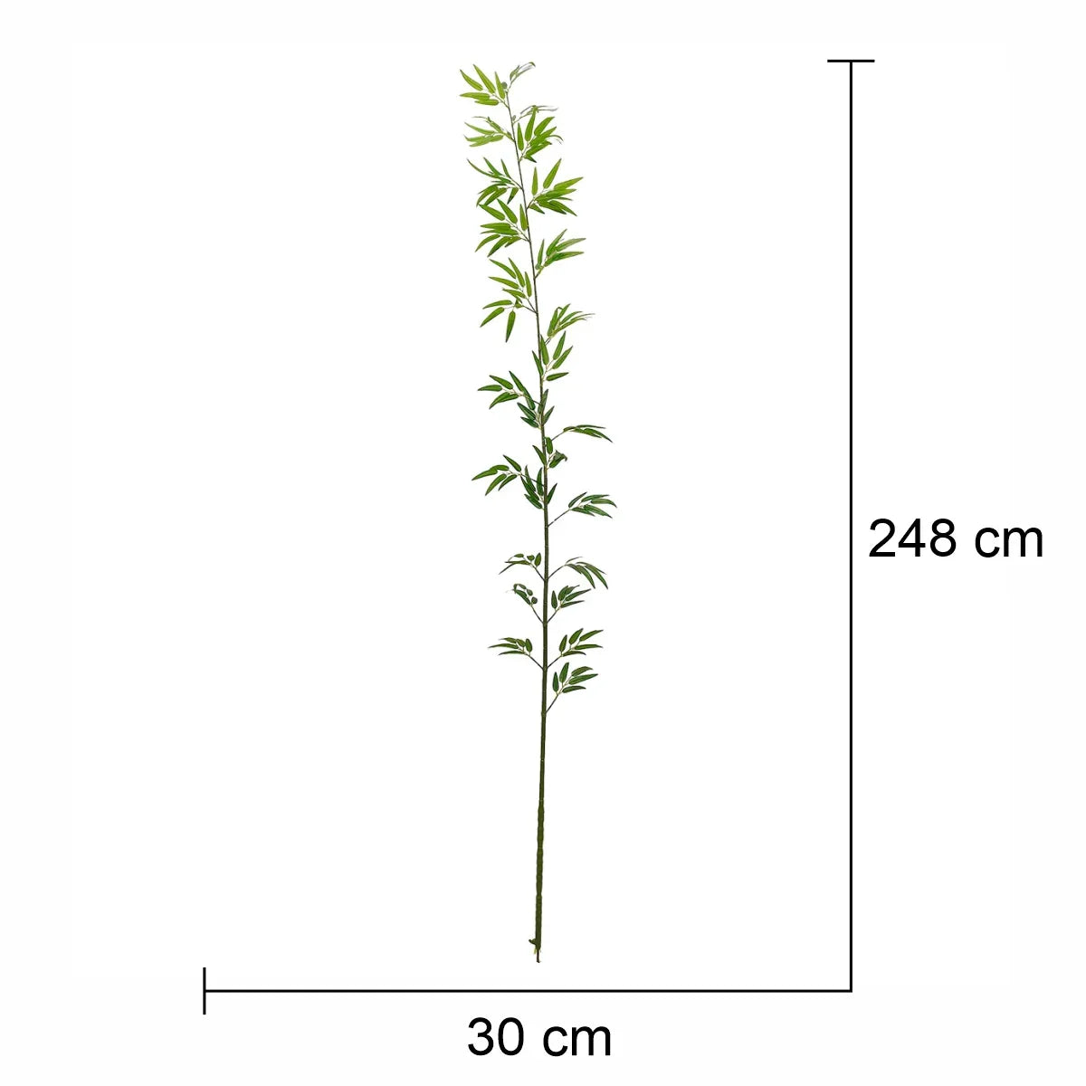 Crenguta decorativa cu frunze, bambus, Naimeed D5638, 248x30 cm, Verde - 221.ro