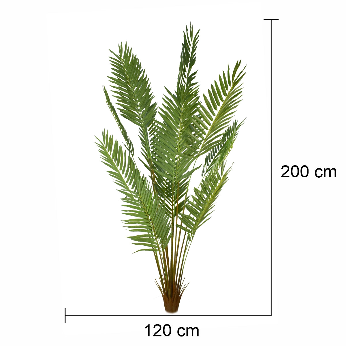 Planta artificiala, Areca fara ghiveci, Naimeed D5642, 200x120 cm, Verde