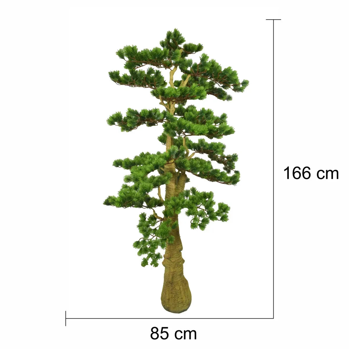 Copac artificial, Bonsai Pin fara ghiveci, Naimeed D5645, 166x85 cm, Verde Inchis - 221.ro