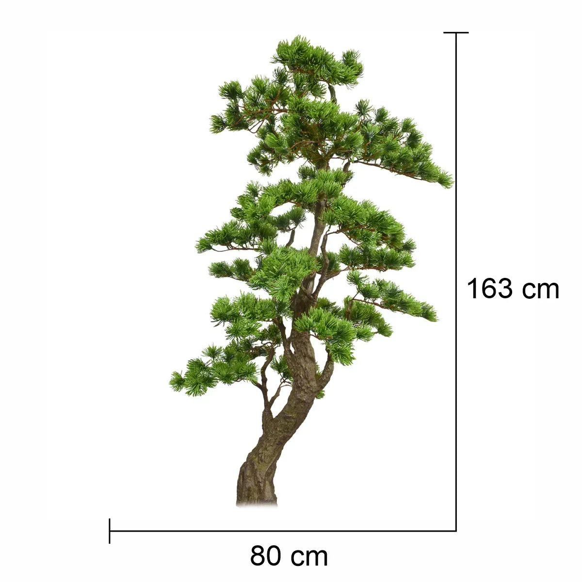 Copac artificial, Bonsai Pin fara ghiveci, Naimeed D5646, 163x80 cm, Verde - 221.ro