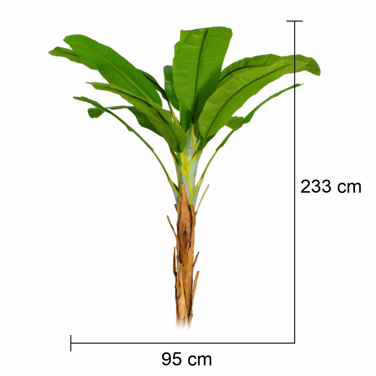 Copac artificial, Banan Musa fara ghiveci, Naimeed D5648, 233x95 cm, Verde