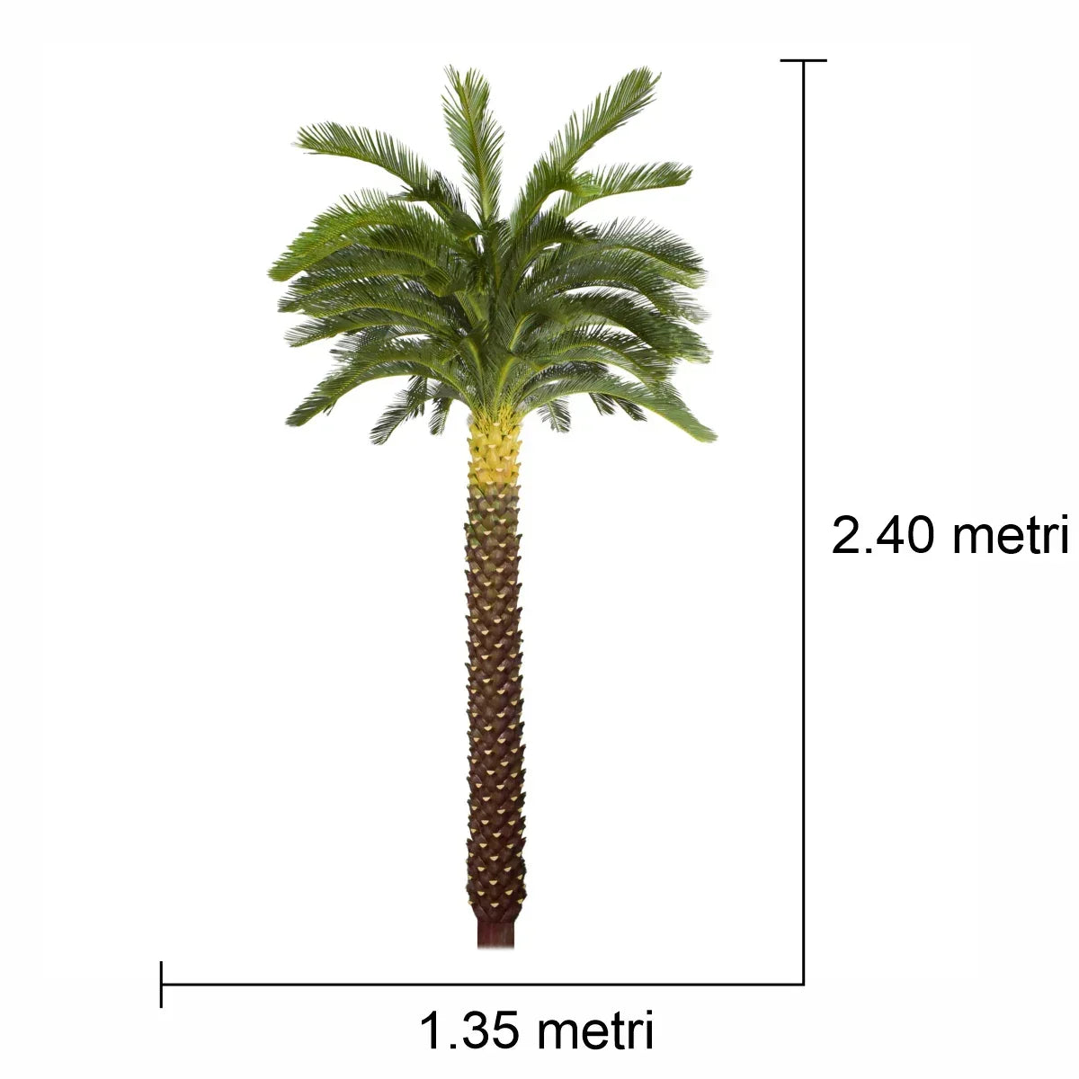 Copac artificial, Palmier Phoenix fara ghiveci, Naimeed D5650, 240x135 cm, Verde - 221.ro