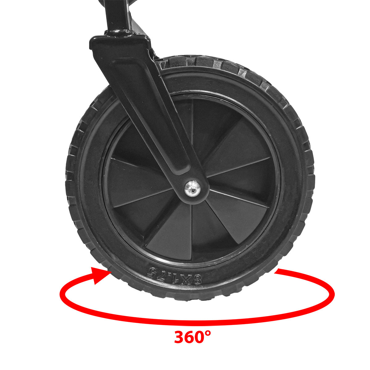 Carucior pliabil de gradina, Naimeed D5660, cadru metalic, maner extensibil, roti silentioase, 87x50x75cm, 80kg, Negru