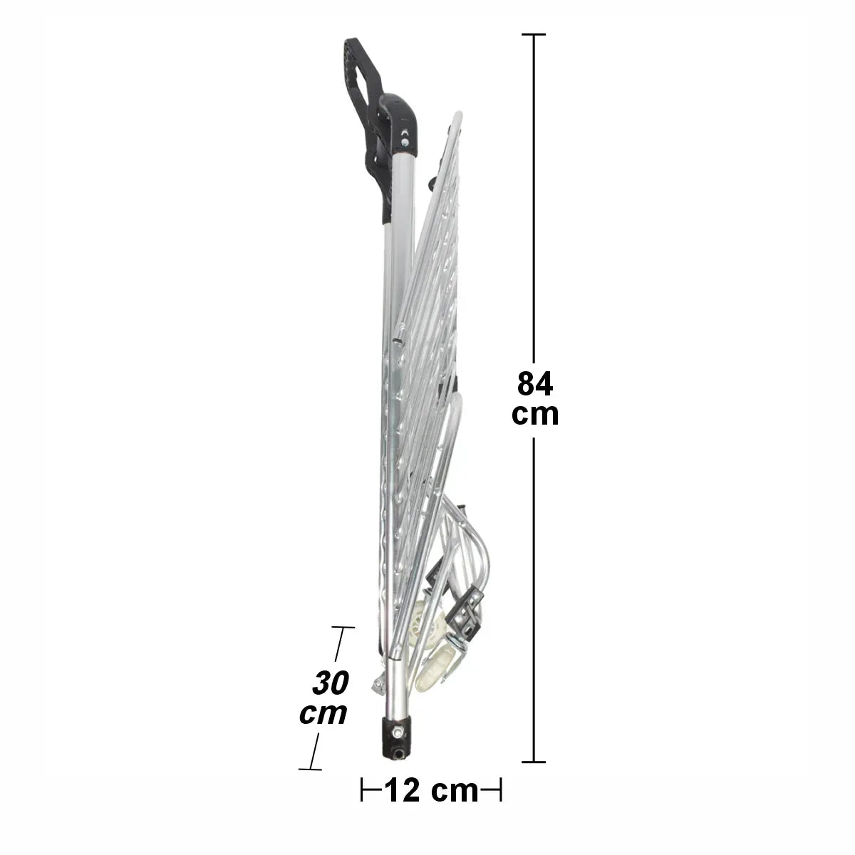 Carucior de piata pliabil, din aluminiu, Naimeed D5662, 2 roti, 30 L, 40x37,5x91 cm, 20kg, Argintiu - 221.ro
