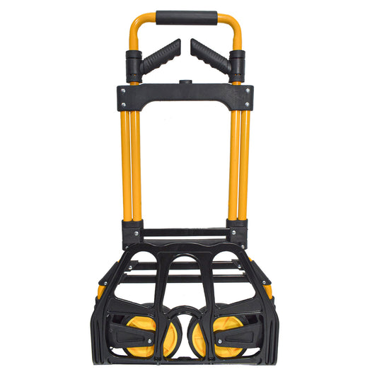 Carucior marfa cu platforma, Naimeed D5667, pliabil, inaltime reglabila, roti silentioase, manere 360, 48x35x114cm, 120kg, Galben