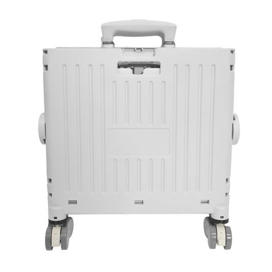 Carucior pliabil, Naimeed D5676, sistem blocare, maner extensibil, capac retractabil, 30 L, 30kg, 39x35x48cm, Alb