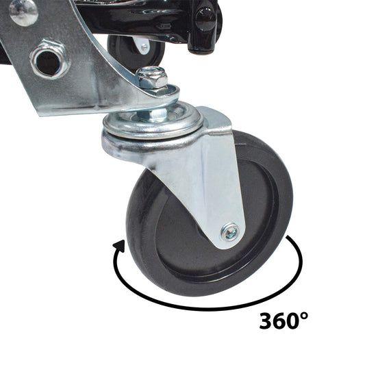 Carucior de cumparaturi pliabil, Naimeed D5677, roti silentioase, maner ergonomic, 90L, 50kg, 61x51x103cm, Negru