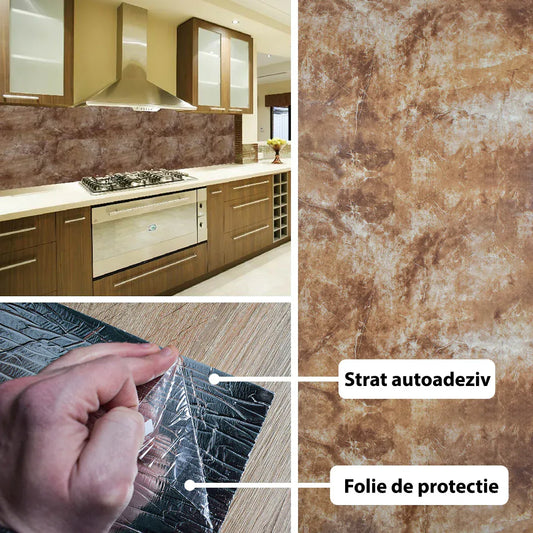 Rola panou autoadeziv, Naimeed D5699, design modern, 2mm grosime, 60x300cm, Maro - 221.ro
