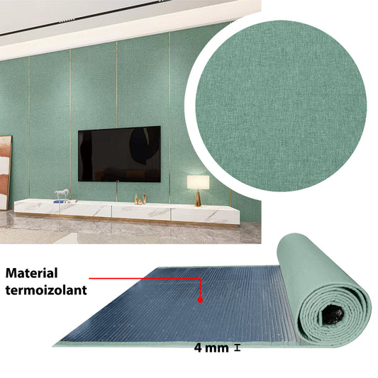 Rola tapet autoadeziv, panzat, 4mm grosime, Naimeed D5728, design elegant, termoizolant, 65x280cm, Verde