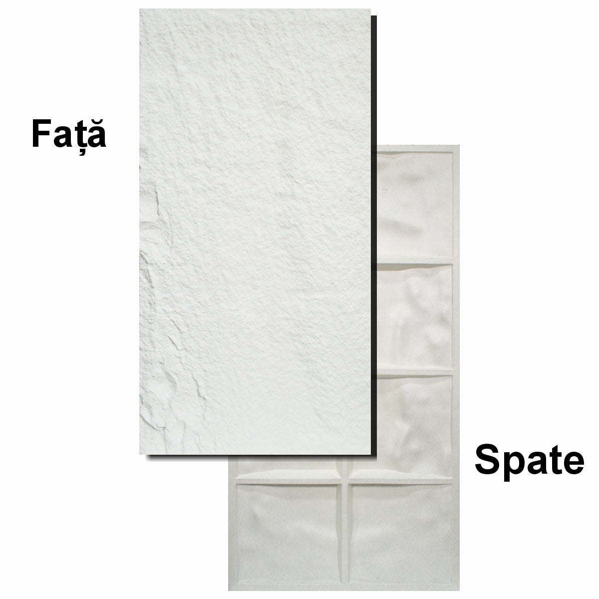 Set 4 x Panou Decorativ 3D, Naimeed D5733, ultrausor, design elegant, PU, 120 x 60 x 3 cm, Alb