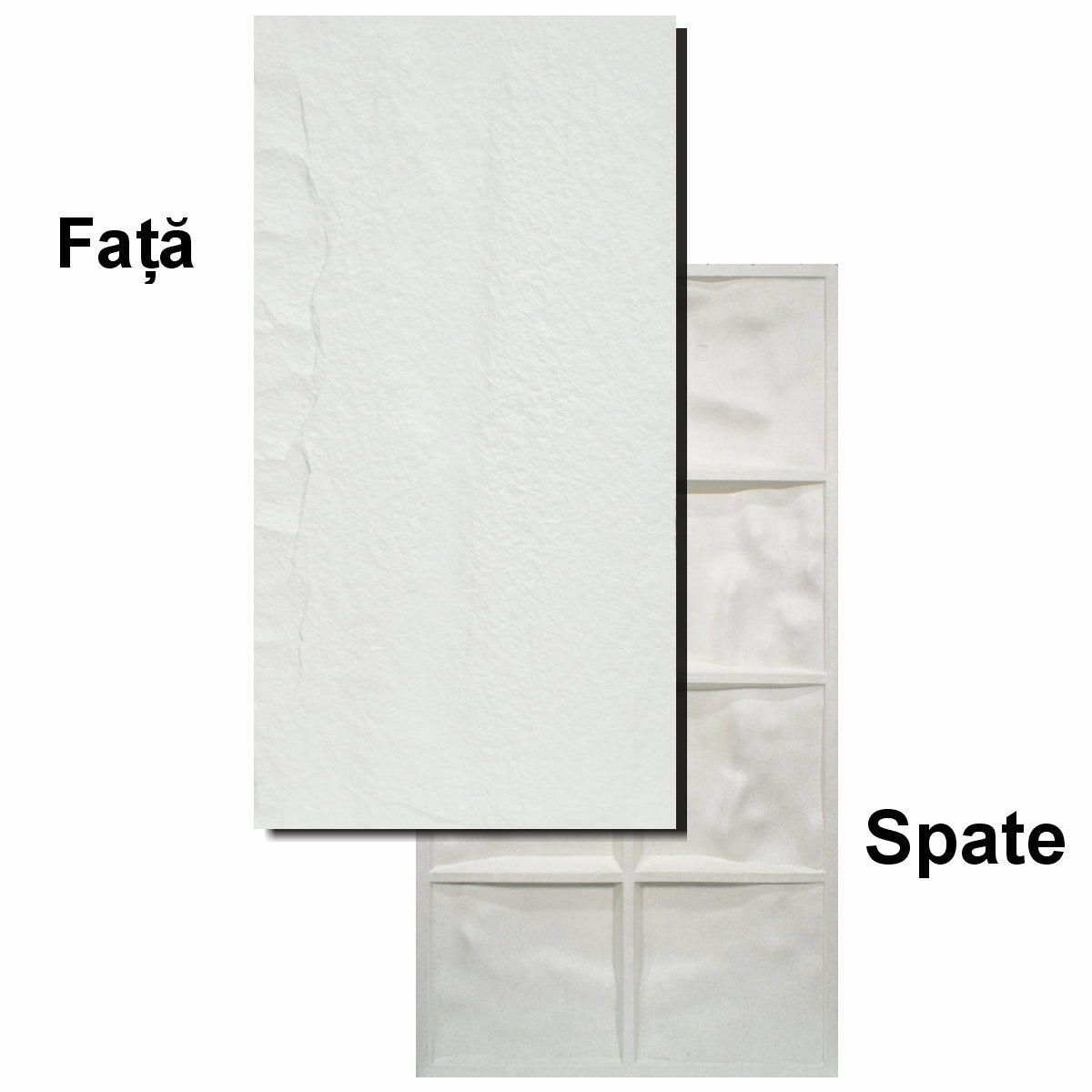 Set 10 x Panou Decorativ 3D, Naimeed D5738, ultrausor, design elegant, PU, 120 x 60 x 3 cm, Alb