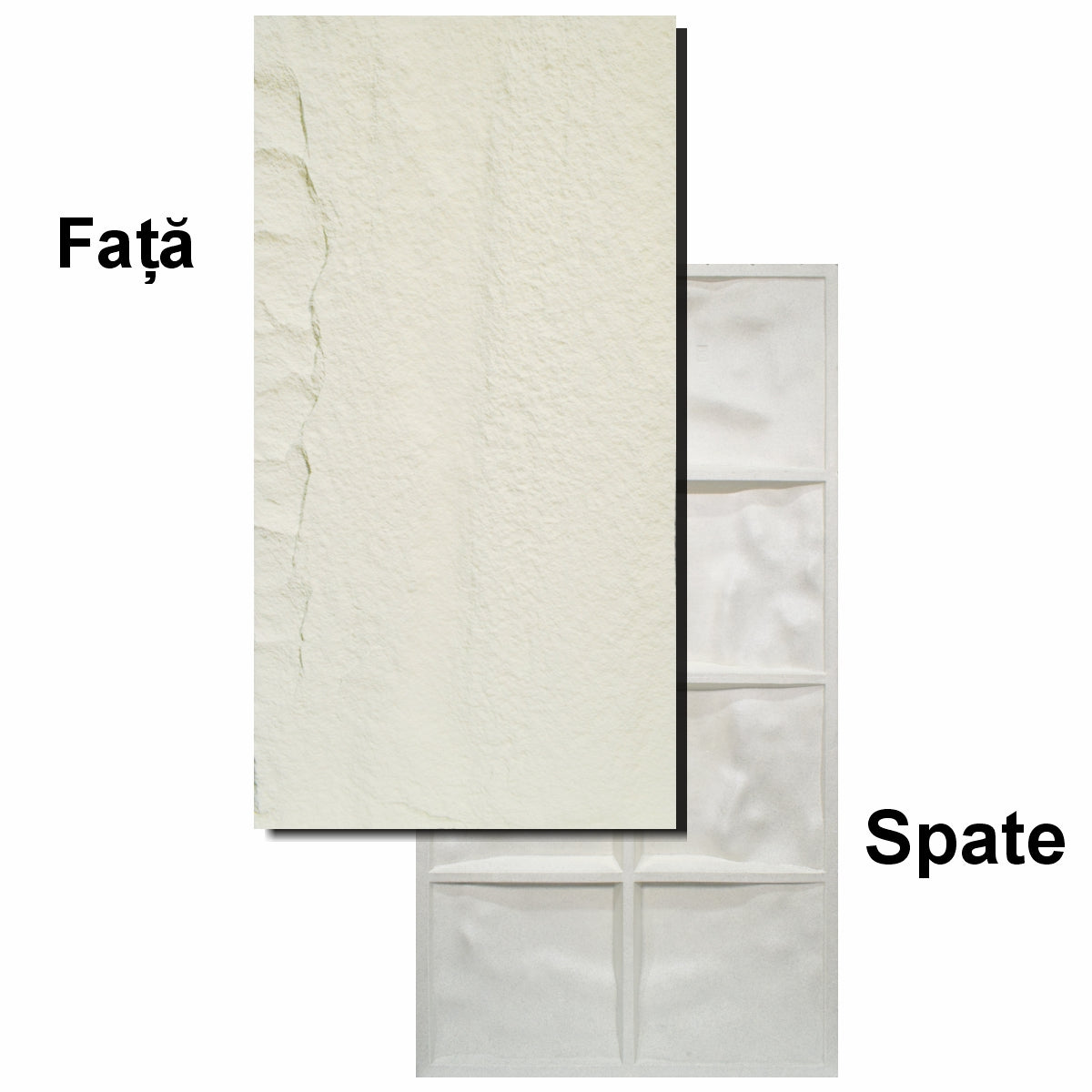 Set 10 x Panou Decorativ 3D, Naimeed D5739, ultrausor, design elegant, PU, 120 x 60 x 3 cm, Crem deschis