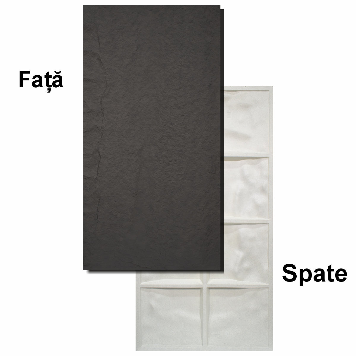 Set 10 x Panou Decorativ 3D, Naimeed D5741, ultrausor, design elegant, PU, 120 x 60 x 3 cm, Negru