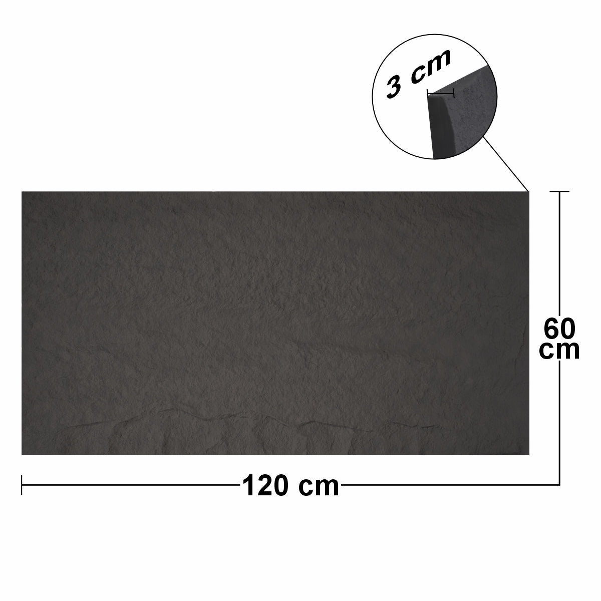Set 10 x Panou Decorativ 3D, Naimeed D5741, ultrausor, design elegant, PU, 120 x 60 x 3 cm, Negru