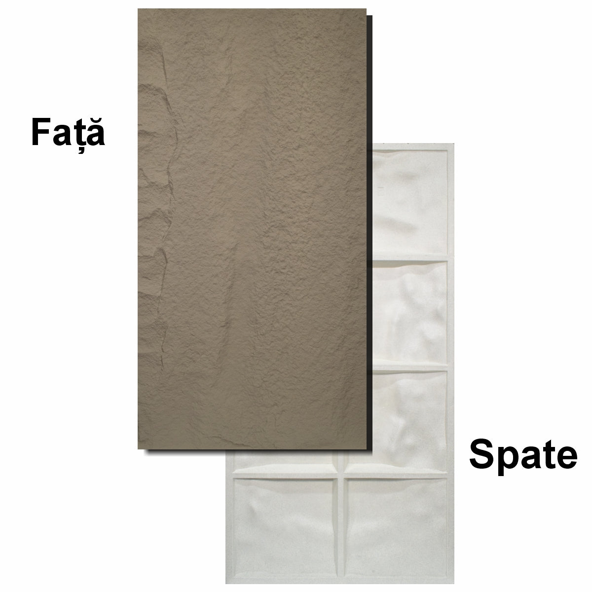 Set 4 x Panou Decorativ 3D, Naimeed D5742, ultrausor, design elegant, PU, 120 x 60 x 3 cm, Maro