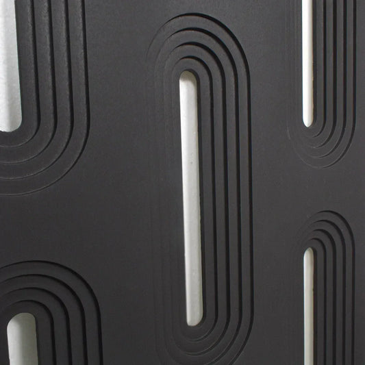 Set 4 x Panou Decorativ 3D, Naimeed D5765, ultrausor, design elegant, PU, 120 x 60 x 3 cm, Negru - 221.ro