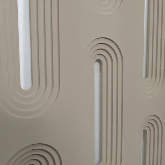 Set 8 x Panou Decorativ 3D, Naimeed D5766, ultrausor, design elegant, PU, 120 x 60 x 3 cm, Crem - 221.ro