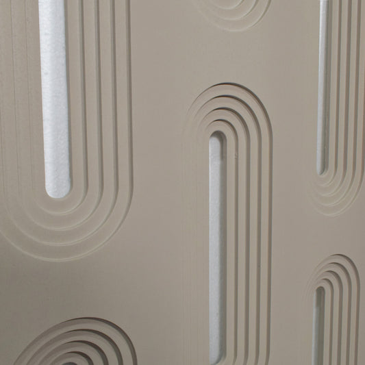 Set 4 x Panou Decorativ 3D, Naimeed D5766, ultrausor, design elegant, PU, 120 x 60 x 3 cm, Crem