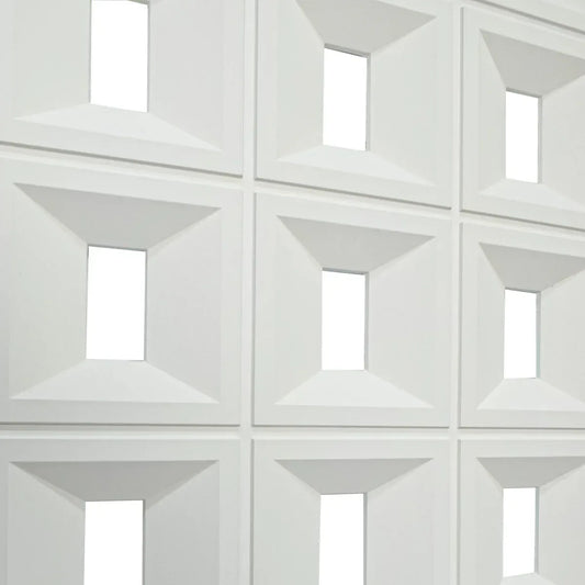 Set 8 x Panou Decorativ 3D, Naimeed D5767, ultrausor, design elegant, PU, 120 x 60 x 3 cm, Alb - 221.ro