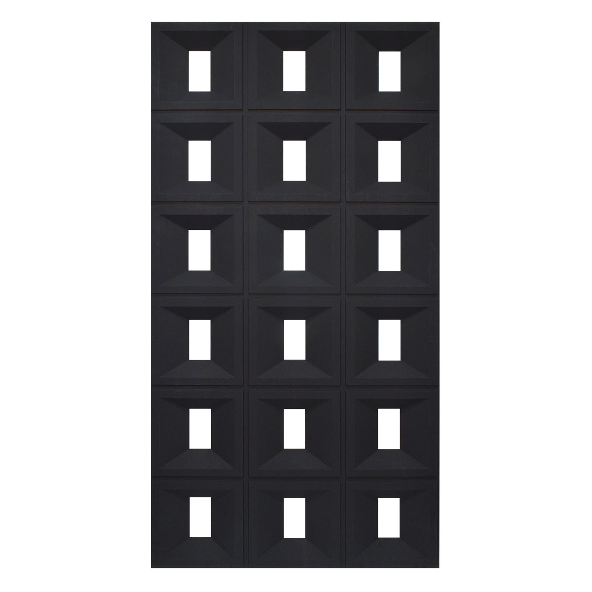 Set 4 x Panou Decorativ 3D, Naimeed D5768, ultrausor, design elegant, PU, 120 x 60 x 3 cm, Negru