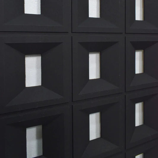 Set 8 x Panou Decorativ 3D, Naimeed D5768, ultrausor, design elegant, PU, 120 x 60 x 3 cm, Negru - 221.ro