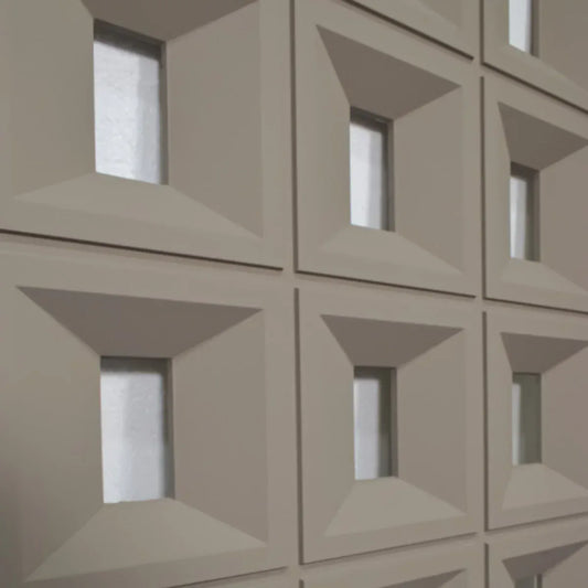 Set 8 x Panou Decorativ 3D, Naimeed D5769, ultrausor, design elegant, PU, 120 x 60 x 3 cm, Maro - 221.ro