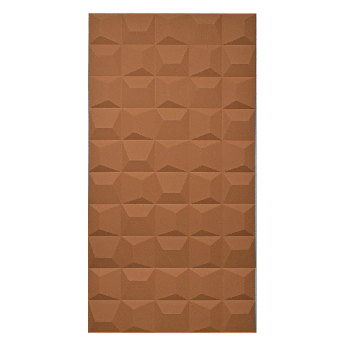 Set 12 x Panou Decorativ 3D, Naimeed D5771, ultrausor, design elegant, PU, 120 x 60 x 2.5 cm, Caramiziu