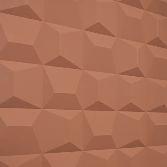 Set 12 x Panou Decorativ 3D, Naimeed D5773, ultrausor, design elegant, PU, 120 x 60 x 2.5 cm, Caramiziu inchis