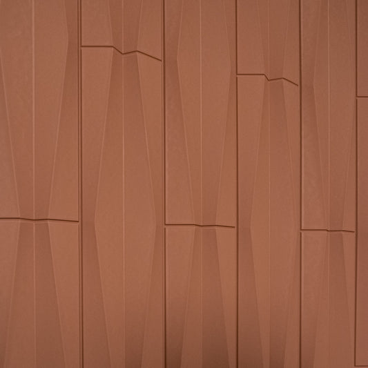 Set 6 x Panou Decorativ 3D, Naimeed D5777, ultrausor, design elegant, PU, 120 x 60 x 2.5 cm, Caramiziu