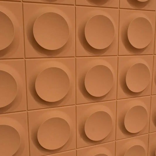 Set 6 x Panou Decorativ 3D, Naimeed D5779, ultrausor, design elegant, PU, 120 x 60 x 2.5 cm, Portocaliu - 221.ro