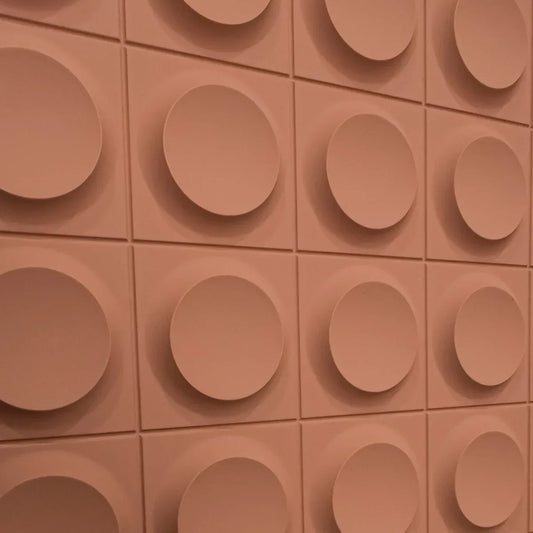 Set 6 x Panou Decorativ 3D, Naimeed D5781, ultrausor, design elegant, PU, 120 x 60 x 2.5 cm, Caramiziu - 221.ro