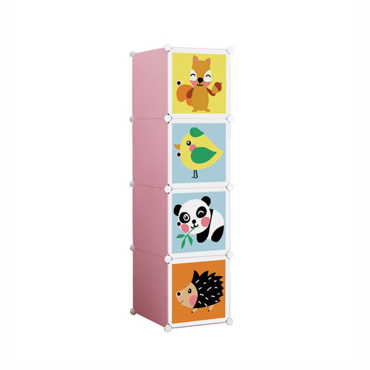 Dulap Modular Copii, 4 Usi, D5788, Roz