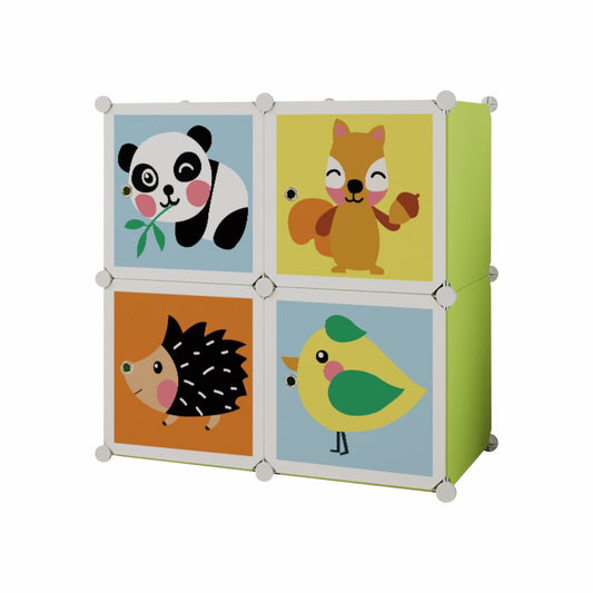 Dulap Modular Copii, 4 Usi, D5789, Verde