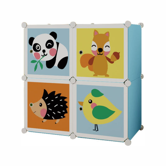 Dulap Modular Copii, 4 Usi, D5790, Albastru