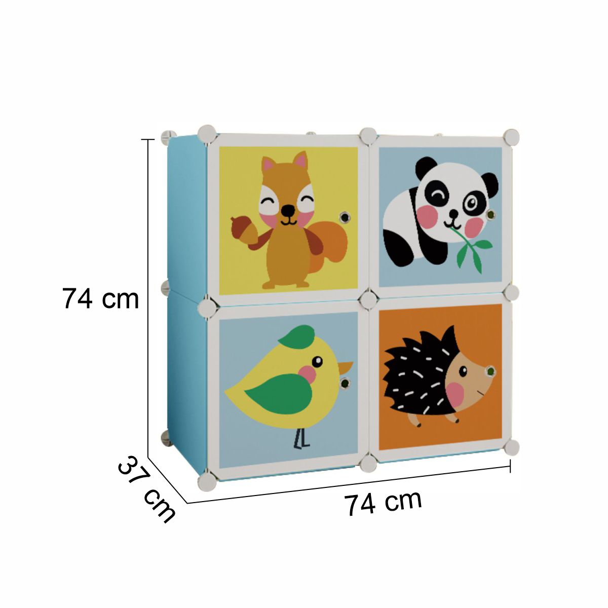 Dulap Modular Copii, 4 Usi, D5790, Albastru