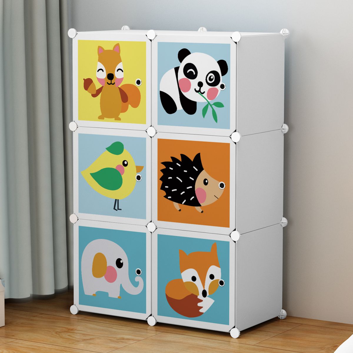 Dulap Modular Copii, 6 Usi, D5791, Alb