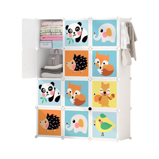 Dulap Modular Copii, 12 Usi, D5799, Alb