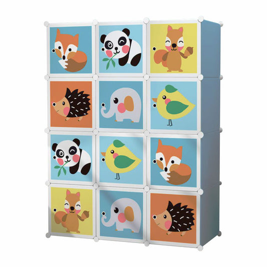 Dulap Modular Copii, 12 Usi, D5802, Albastru