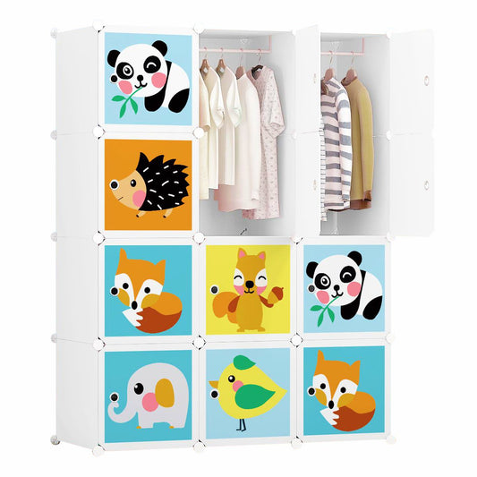 Dulap Modular Copii, 12 Usi, D5803, Alb