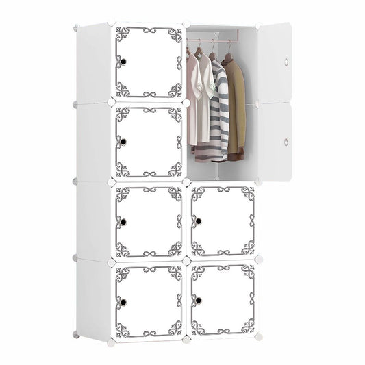 Dulap Modular, 8 Usi, D5816, Alb