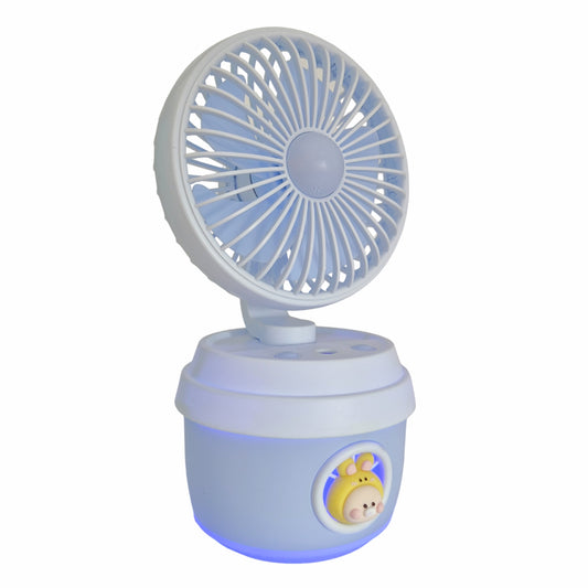 Ventilator si Umidificator, cu acumulator, Naimeed D5833, USB, Albastru, 110x210x105mm