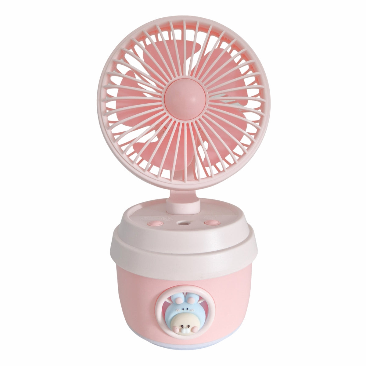Ventilator si Umidificator, cu acumulator, Naimeed D5834, USB, Roz, 110x210x105mm