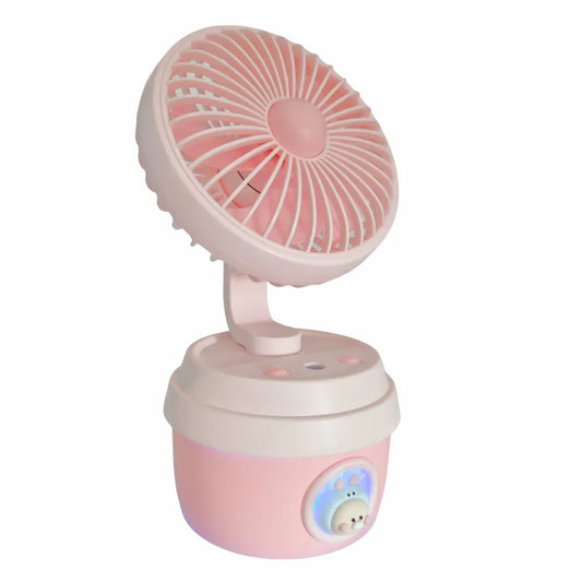 Ventilator si Umidificator, cu acumulator, Naimeed D5834, USB, Roz, 110x210x105mm - 221.ro