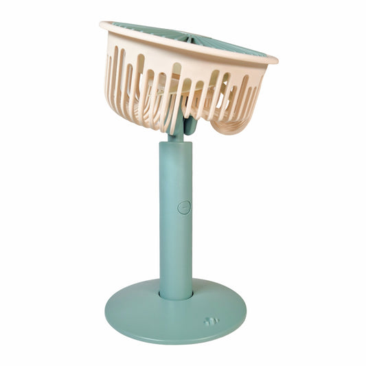 Ventilator, cu acumulator, Naimeed D5843, USB, Turcoaz, 140x230x74mm